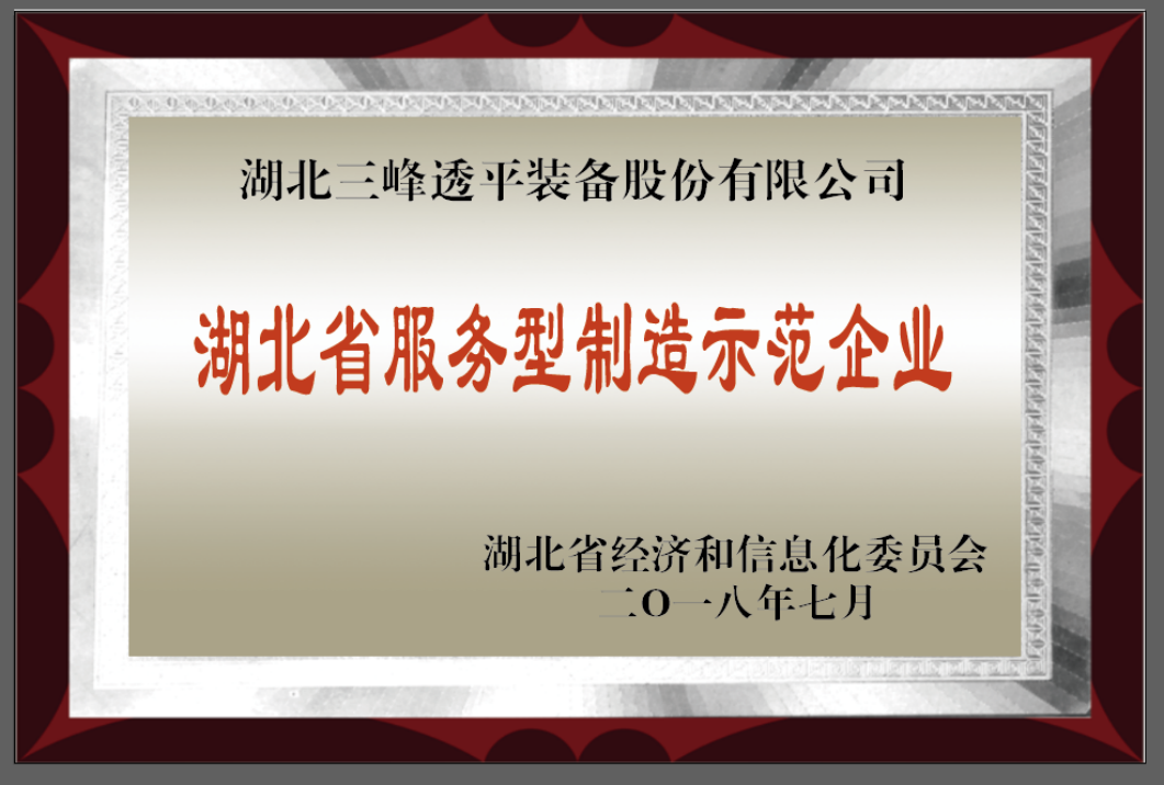 湖北省服務型制造示范企業(yè)